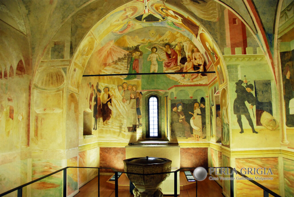 Perla Grigia, visit near Gallarate, stay overnight near Milan, Collegiate Church of Castiglione, baptistery